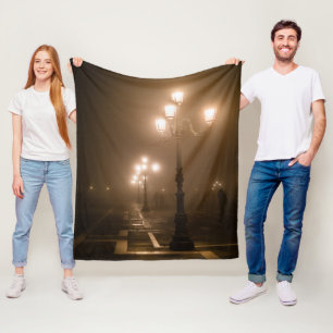 Foggy Piazza San Marco, Venice Fleece Blanket