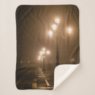 Foggy Piazza San Marco, Venice Sherpa Blanket