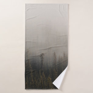 FOGGY PINE TREES BATH TOWEL