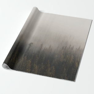 FOGGY PINE TREES WRAPPING PAPER