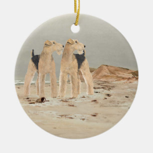 Foggy Seaside Ceramic Tree Decoration