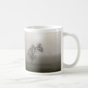 Foggy Starburst Tree Landscape Coffee Mug