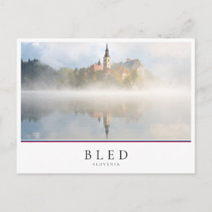Foggy sunrise at Lake Bled Postcard