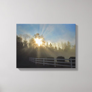 Foggy Sunrise Canvas Print