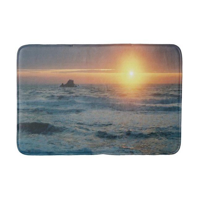 Foggy Sunset/Seascape....... Bath Mat (Front)