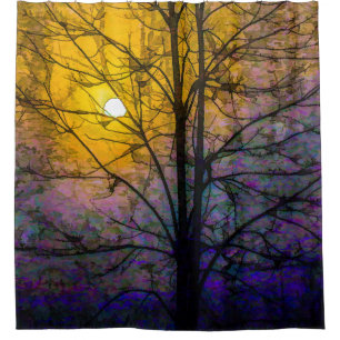 Foggy Sunset Shower Curtain