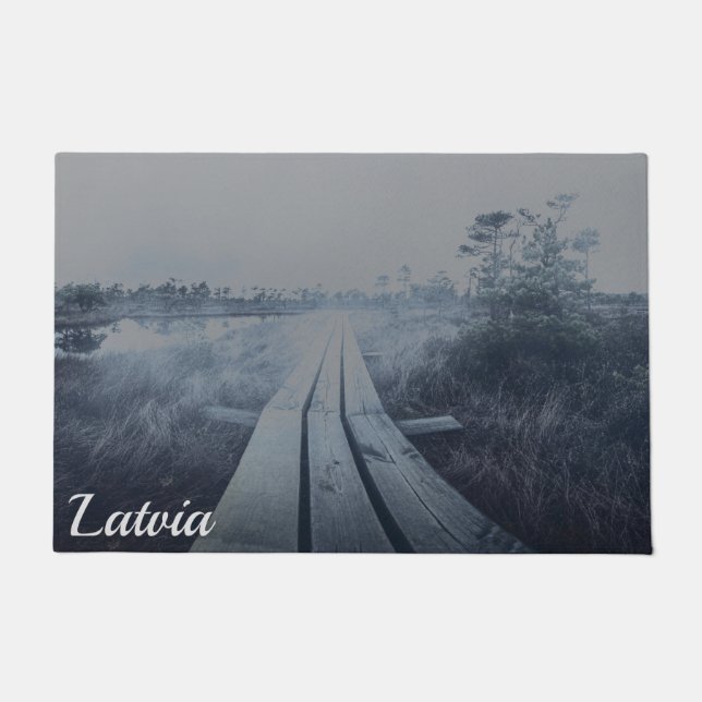 Foggy swamp landscape doormat (Front)