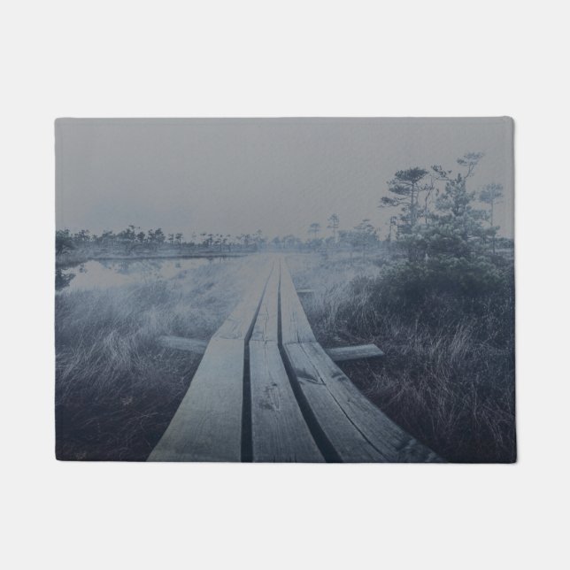 Foggy swamp landscape doormat (Front)