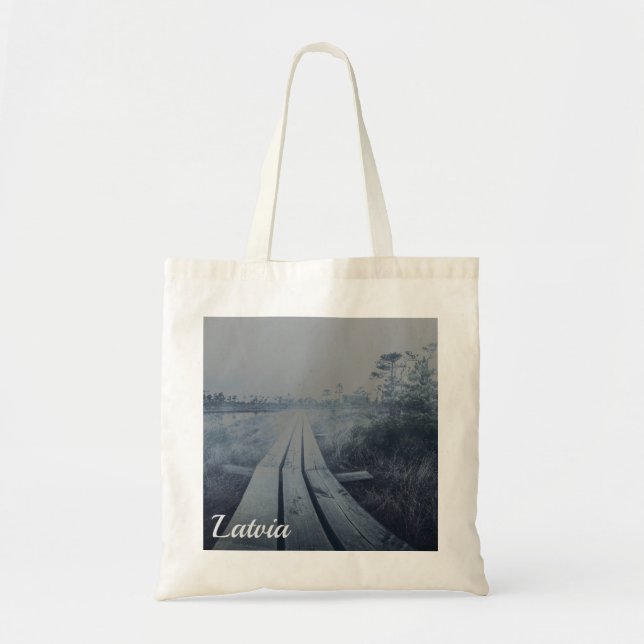 Foggy swamp landscape tote bag (Front)