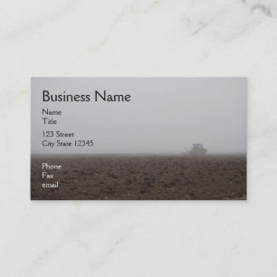 Foggy tractor business card