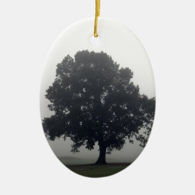Foggy Tree Ceramic Tree Decoration (Front)
