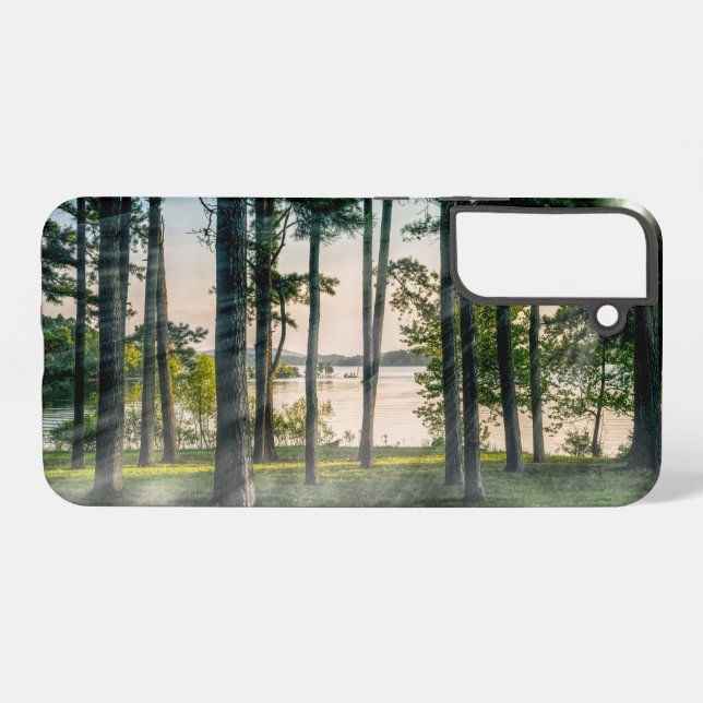 Foggy Trees At Table Rock Samsung Phone Case (Back Horizontal)