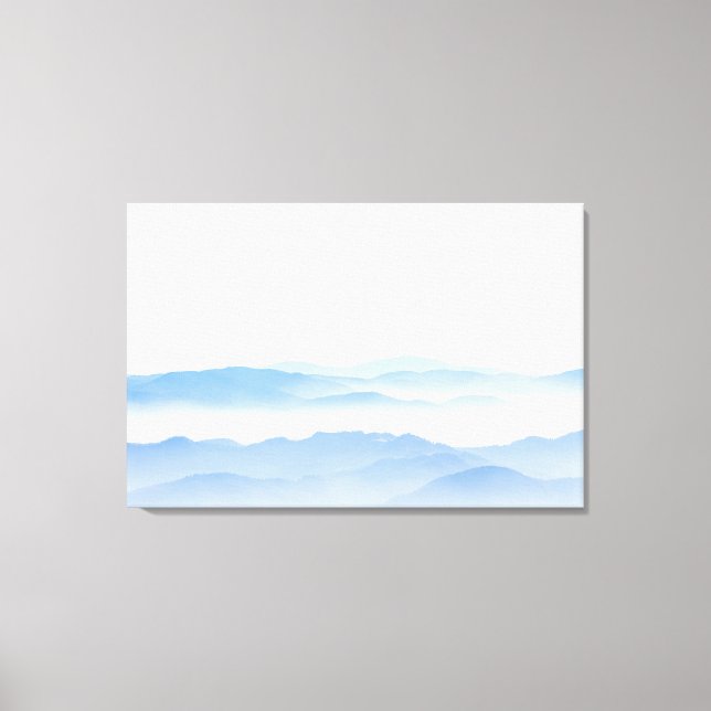 Foggy valley layers canvas print (Front)