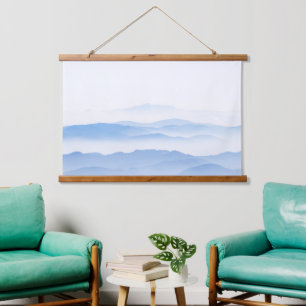 Foggy valley layers hanging tapestry