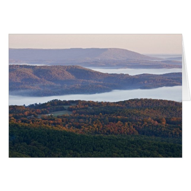 Foggy valleys and fall foliage in Ozark (Front Horizontal)