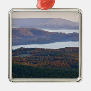 Foggy valleys and fall foliage in Ozark Metal Tree Decoration