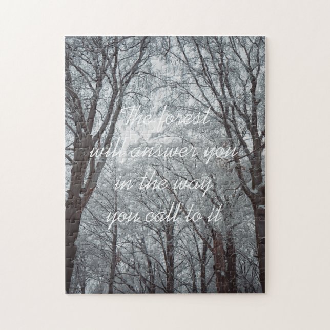 Foggy Winter Forest Jigsaw Puzzle (Vertical)