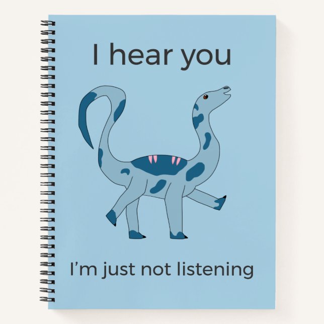 Foghorn Dino "I Hear You" Meme Spiral Notebook (Front)