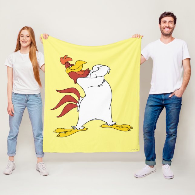 Foghorn Leghorn Arms Crossed Fleece Blanket (In Situ)