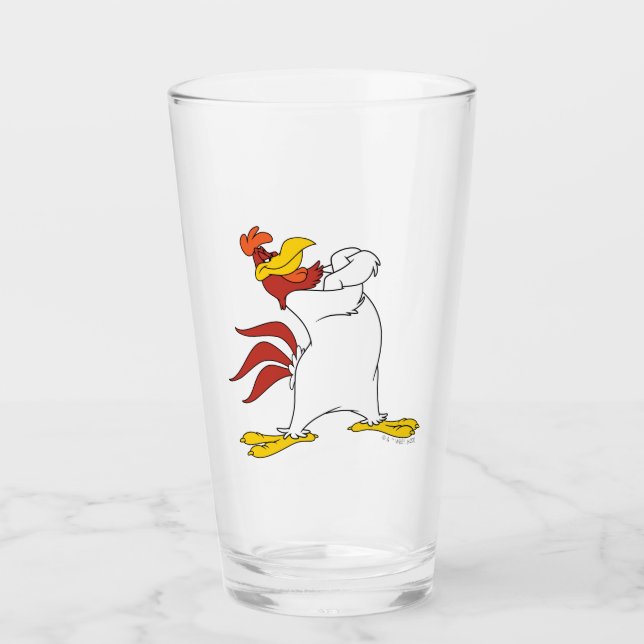 Foghorn Leghorn Arms Crossed Glass (Front)