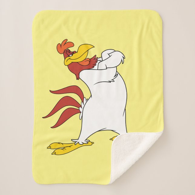 Foghorn Leghorn Arms Crossed Sherpa Blanket (Front)