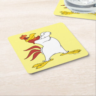 Foghorn Leghorn Arms Crossed Square Paper Coaster