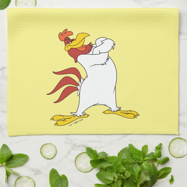 Foghorn Leghorn Arms Crossed Tea Towel (Folded)
