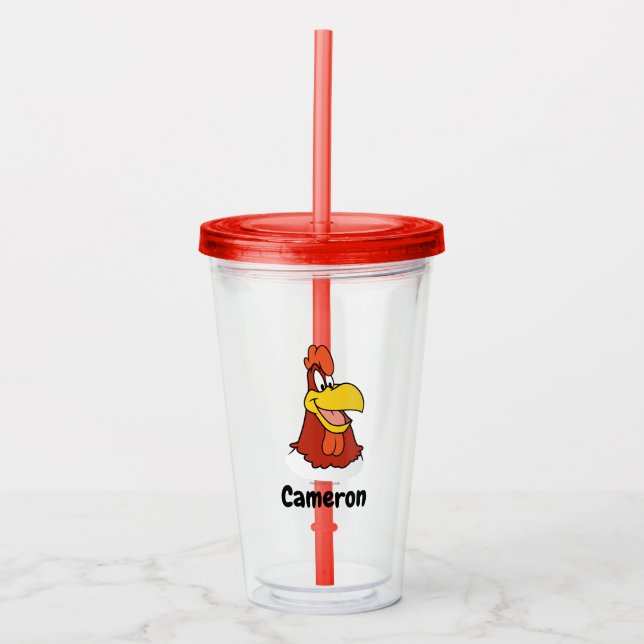 Foghorn Leghorn Closeup Acrylic Tumbler (Front)