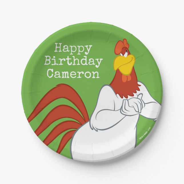 Foghorn Leghorn | Mischievous Stare Paper Plate (Front)
