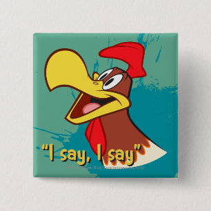 Foghorn Looking Up 15 Cm Square Badge