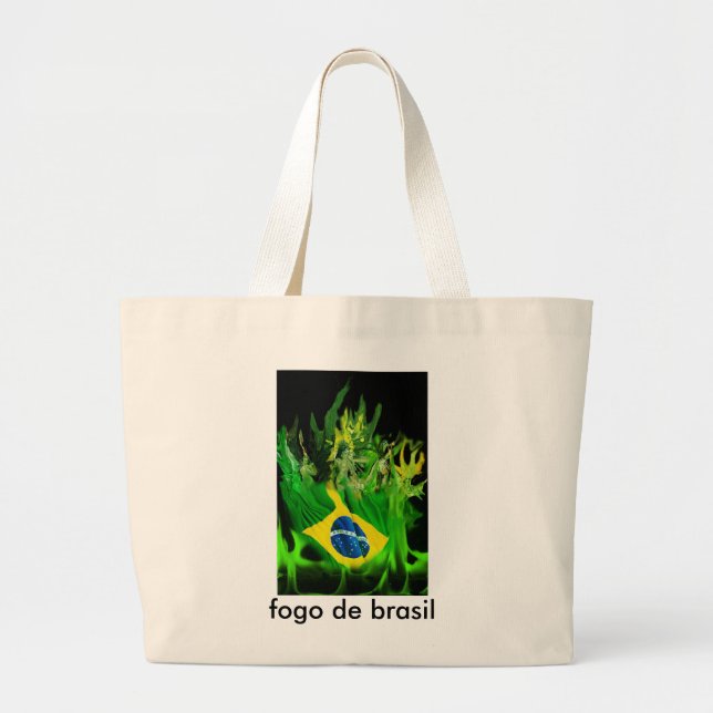 Fogo de Brasil Large Tote Bag (Front)