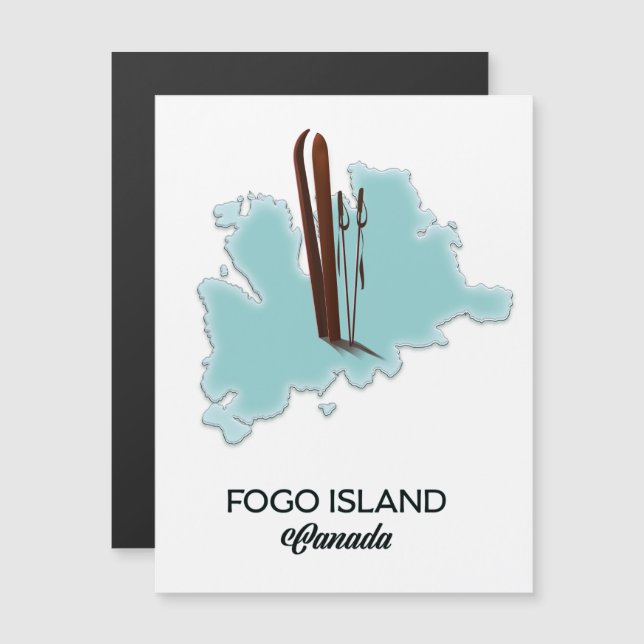 Fogo island Canada map poster (Front/Back)