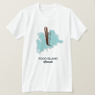Fogo island Canada map poster T-Shirt