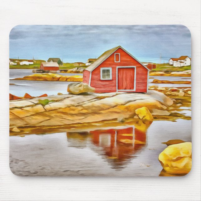 Fogo Island Fishing Shack Mousepad (Front)