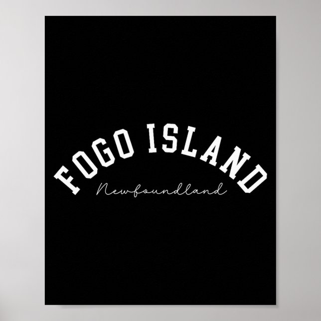 Fogo Island Newfoundland Canada College Text  Poster (Front)