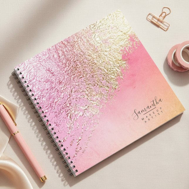 Foil Abstract Gold Peach ID775 Notebook (Creator Uploaded)
