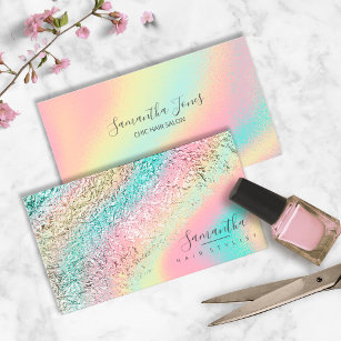 Foil Abstract Holographic Rainbow ID775 Business Card