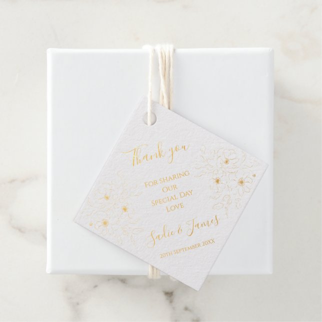 Foil Anemone Favour tag (With Box)