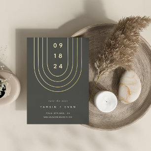 Foil Arch   Modern Minimal Save the Date Card