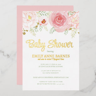 Foil Baby Shower Invitation