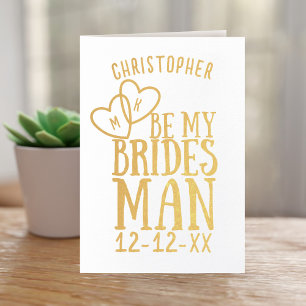 Foil Be My Bridesman Request Proposal Card