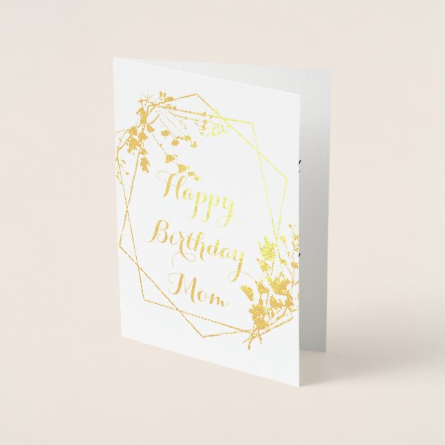 Foil Birthday Card, Happy Birthday Mum Foil Card (Front)