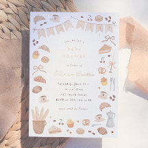 Foil Cafe Bebe Watercolor Baby Shower