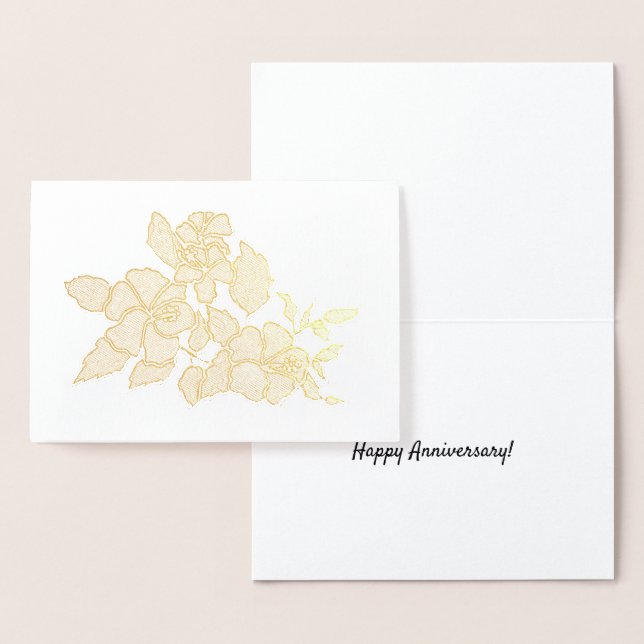 Foil Card - Hibiscus Blossoms (Display)