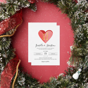 Foil Chinese Wedding Character Invitation