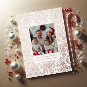Foil Christmas Card Template Photos Holiday White