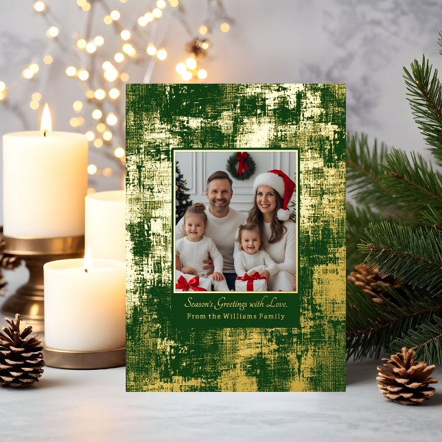 Foil Christmas Card Template Photos Rustic Texture (Creator Uploaded)
