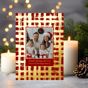 Foil Christmas Cards Templates Family 2 Photos 
