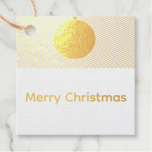 Foil Christmas Favour Tag Square