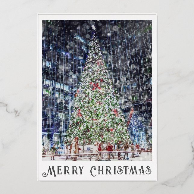 Foil Christmas Tree Card (Front)